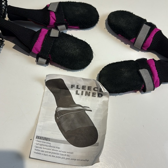 Muttluks Dog Boots Black and Pink Size Small - Picture 6 of 7